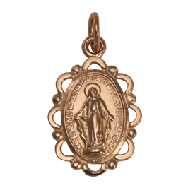 Médaille miraculeuse en or rose 9 carats