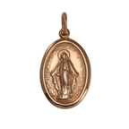 Médaille miraculeuse en or rose 9 carats