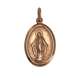 Médaille miraculeuse en or rose 9 carats