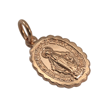 Pendentif Sainte Marie en or rose 9 carats