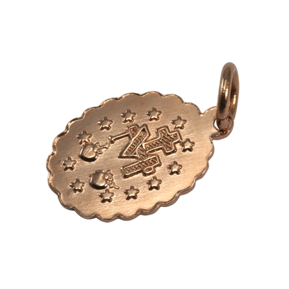 Pendentif Sainte Marie en or rose 9 carats