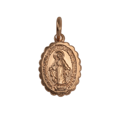 Pendentif Sainte Marie en or rose 9 carats