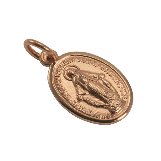 Pendentif Sainte Marie en or rose 9 carats