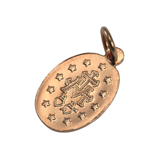 Pendentif Sainte Marie en or rose 9 carats