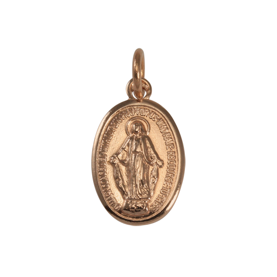 Pendentif Sainte Marie en or rose 9 carats