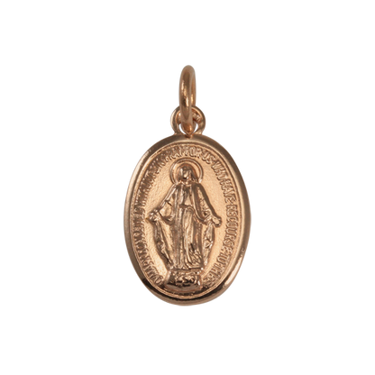 Pendentif Sainte Marie en or rose 9 carats