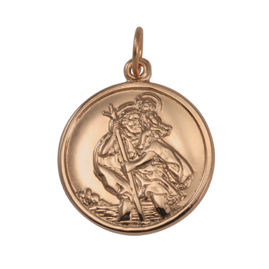 Pendentif Saint Christophe en or rose 9 carats