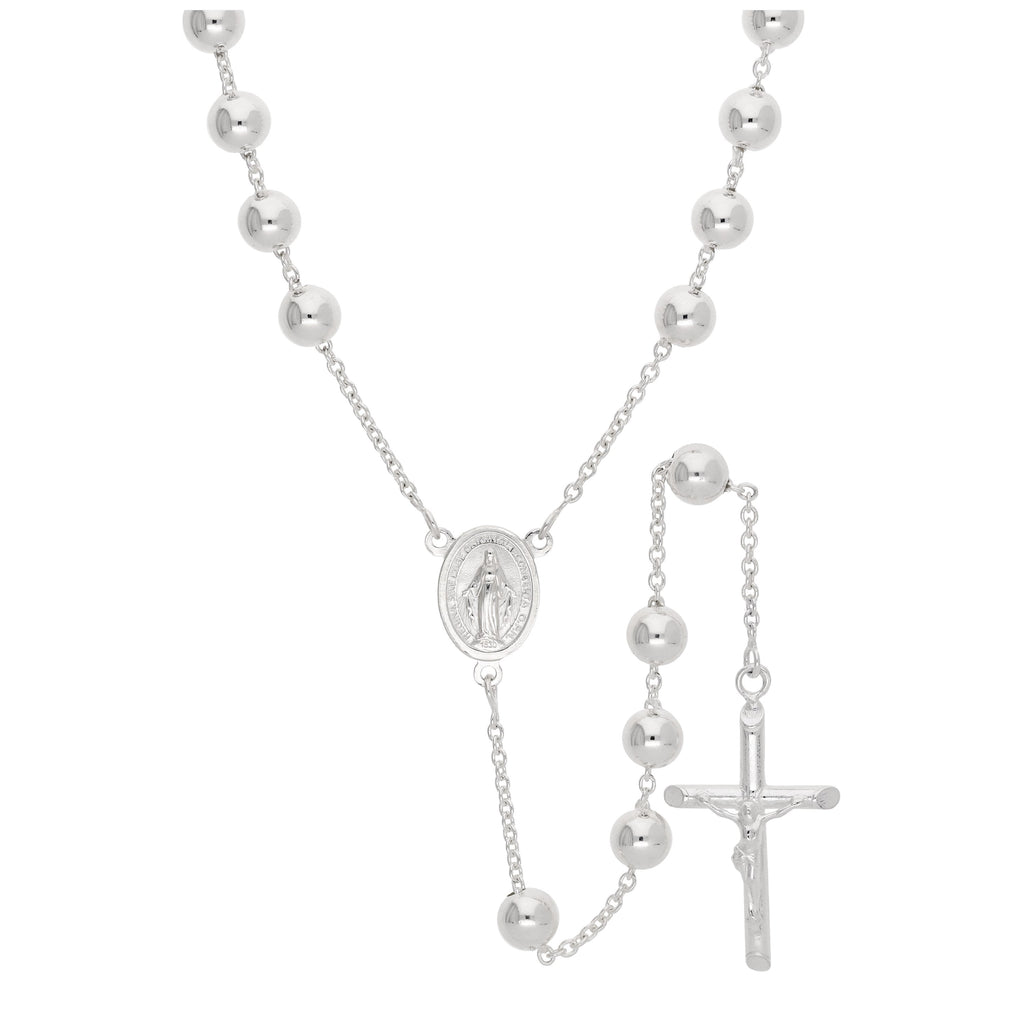 Collier chapelet en argent sterling massif