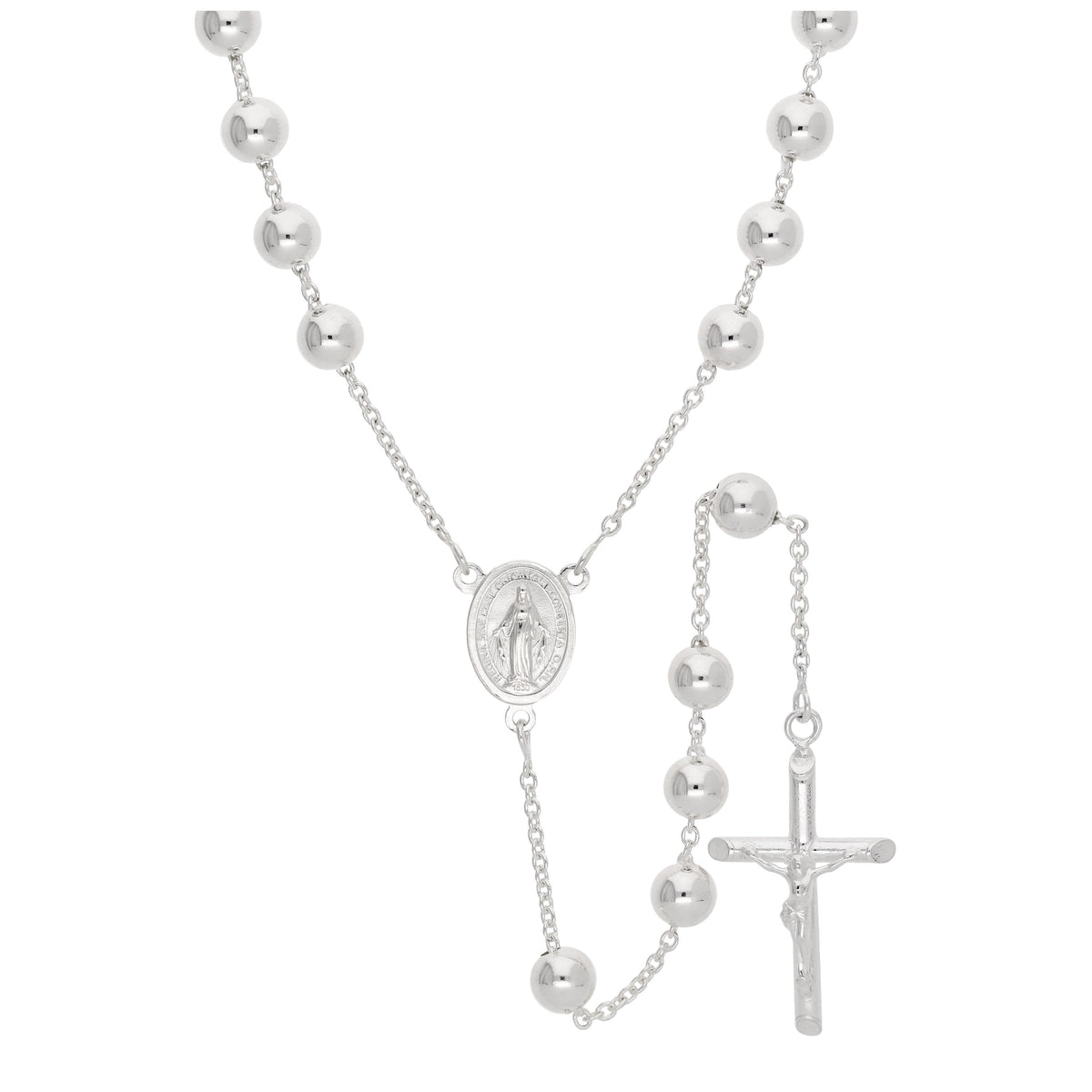Collier chapelet en argent sterling massif