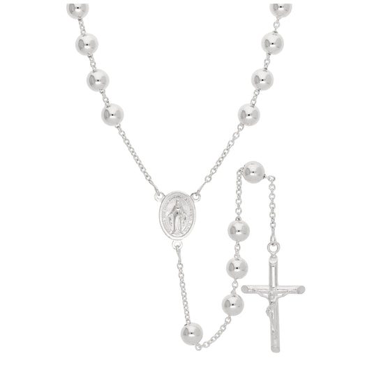 Collier chapelet en argent sterling massif