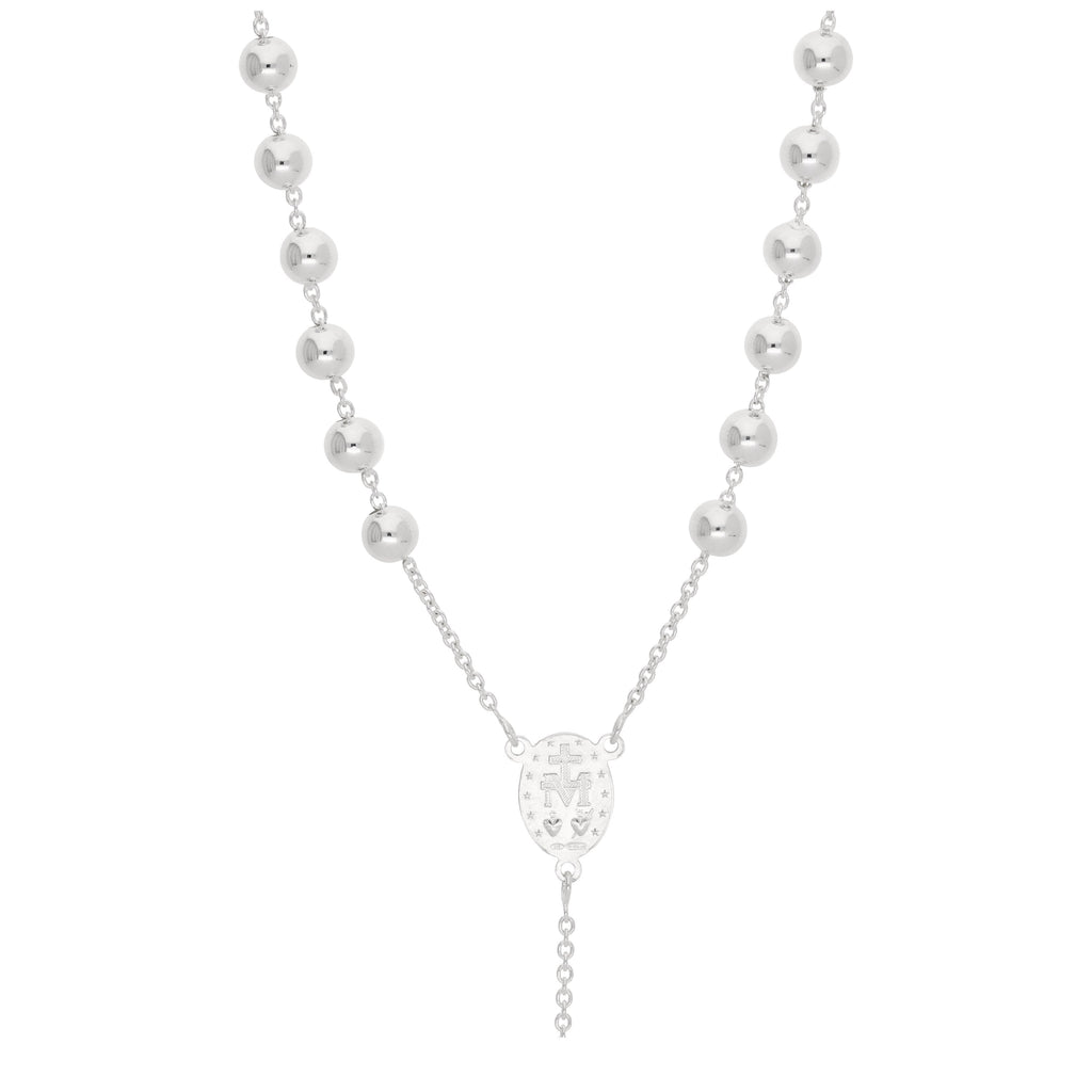 Collier chapelet en argent sterling massif