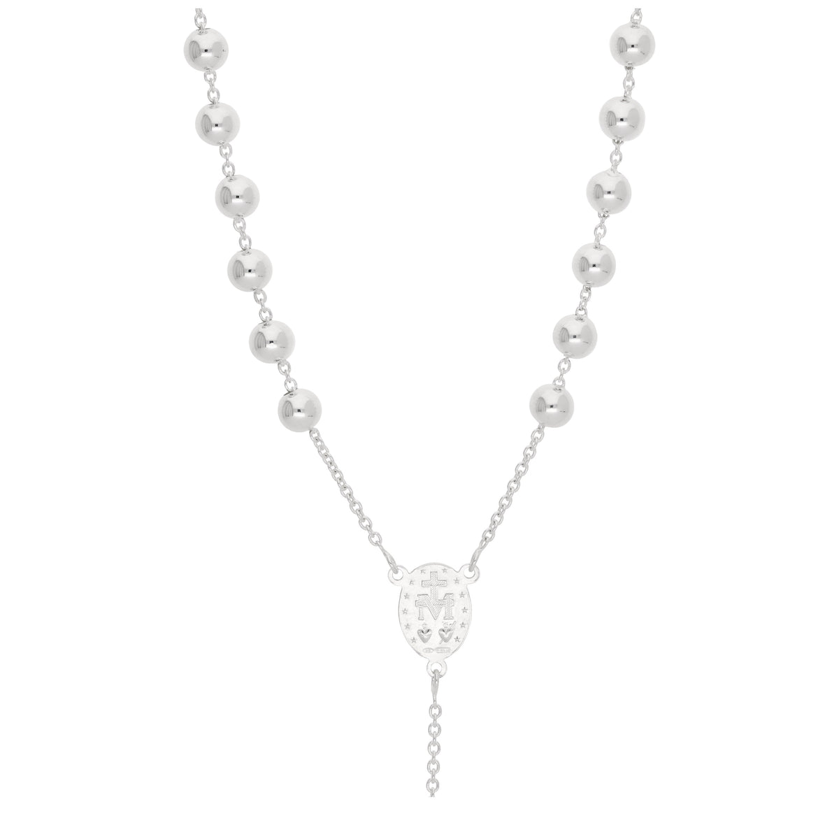 Collier chapelet en argent sterling massif