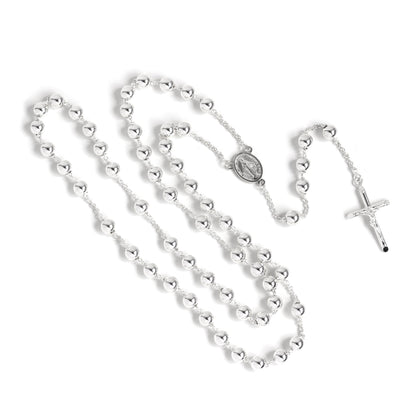 Collier chapelet en argent sterling massif