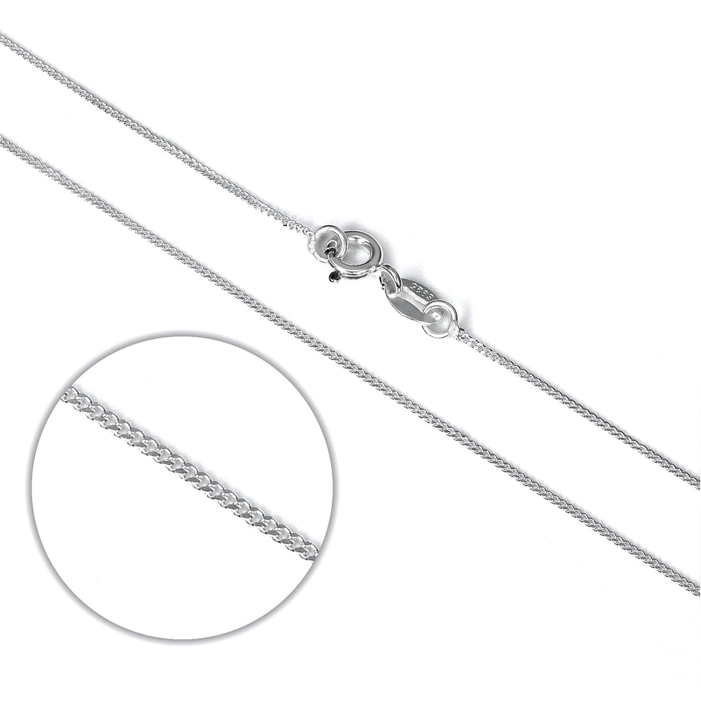 Chaîne gourmette en argent sterling taille diamant