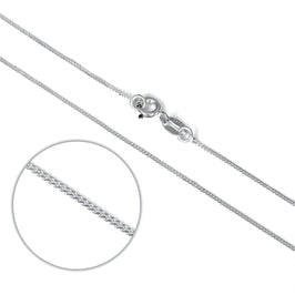 Chaîne gourmette en argent sterling taille diamant