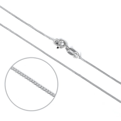 Chaîne gourmette en argent sterling taille diamant