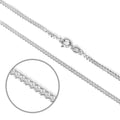 Chaîne gourmette en argent sterling taille diamant