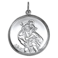 Pendentif Saint Christophe en argent sterling - Poli ou mat