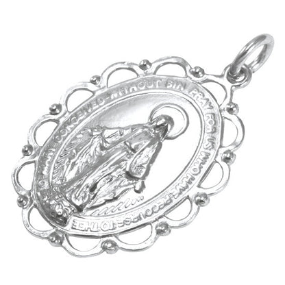 Médaille miraculeuse en argent sterling