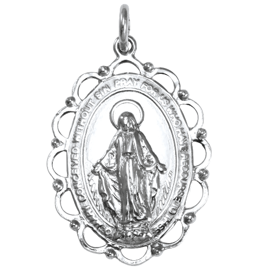 Médaille miraculeuse en argent sterling
