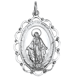 Médaille miraculeuse en argent sterling