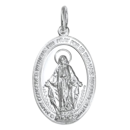 Médaille miraculeuse en argent sterling