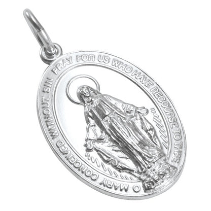 Médaille miraculeuse en argent sterling