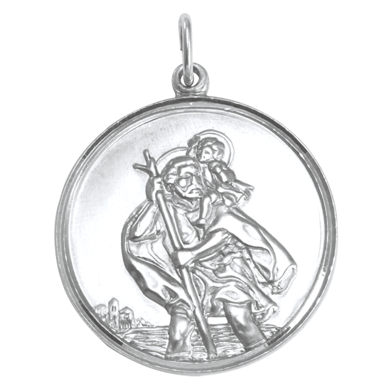 Pendentif Saint Christophe en argent sterling
