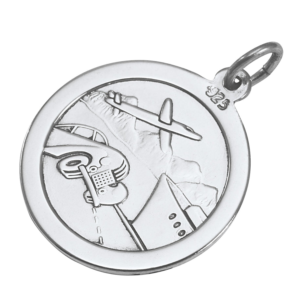 Pendentif Saint Christophe en argent sterling - Poli ou mat