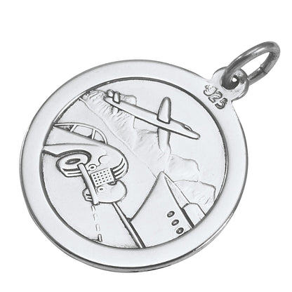 Pendentif Saint Christophe en argent sterling - Poli ou mat