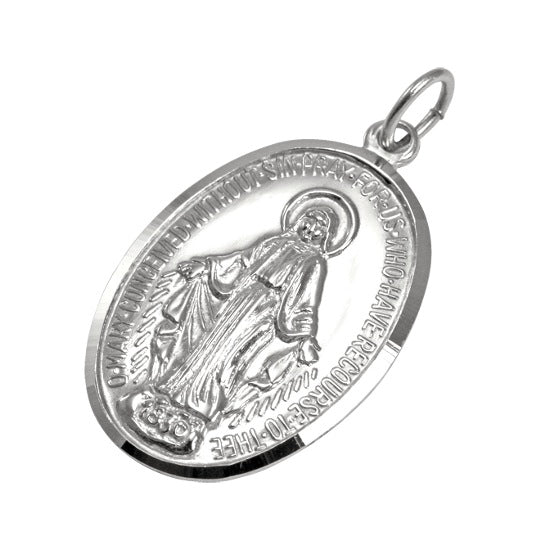 Médaille en argent sterling de l'Immaculée Conception