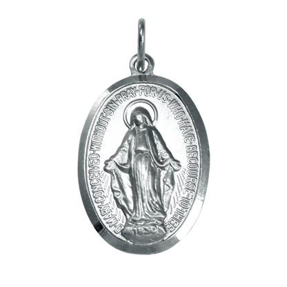 Médaille en argent sterling de l'Immaculée Conception