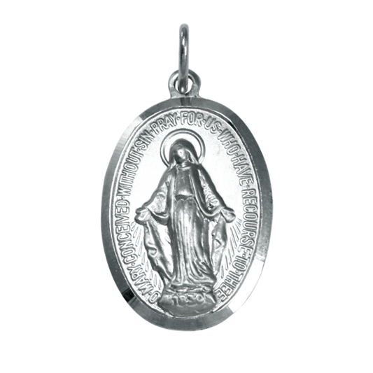 Médaille en argent sterling de l'Immaculée Conception