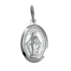 Médaille miraculeuse en argent sterling - Polie ou mate