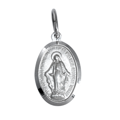 Médaille miraculeuse en argent sterling - Polie ou mate