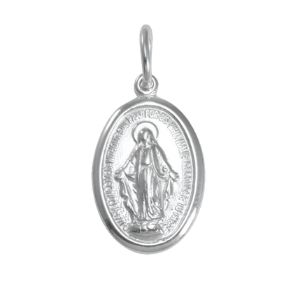 Médaille miraculeuse en argent sterling - Polie ou mate