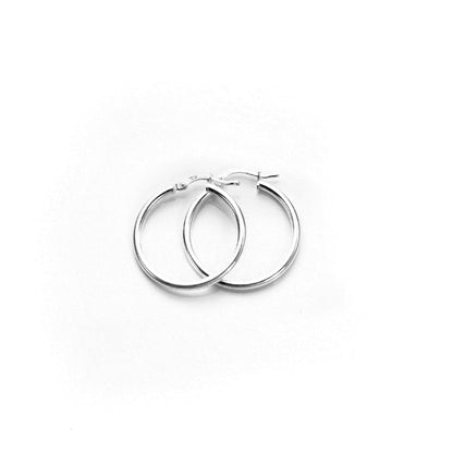 Boucles d'oreilles créoles en argent sterling de 2 mm