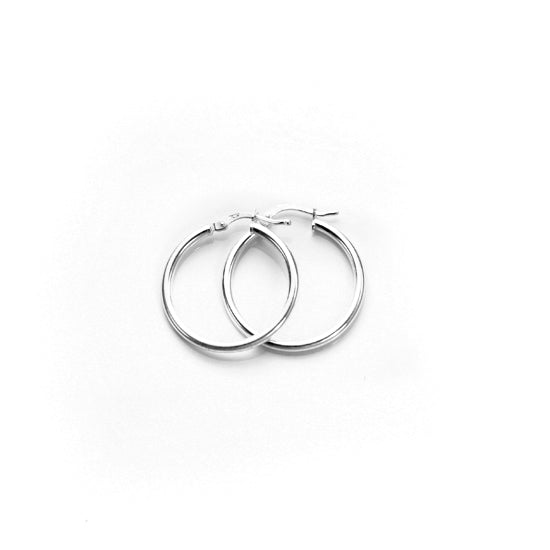 Boucles d'oreilles créoles en argent sterling de 2 mm