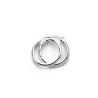 Boucles d'oreilles créoles rondes unies en argent sterling de 3 mm