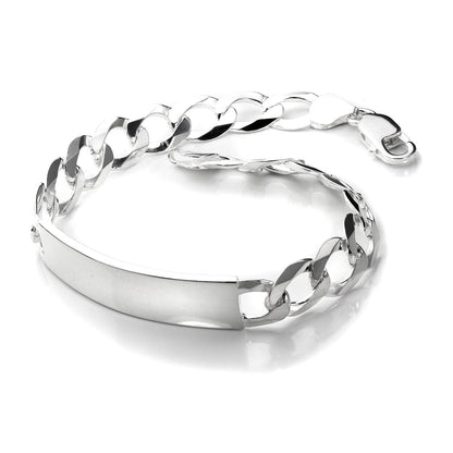 Bracelet plaque d'identité pour homme en argent sterling