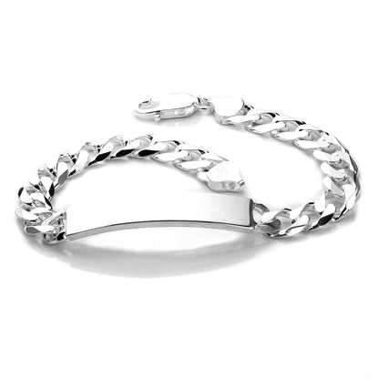 Bracelet plaque d'identité pour homme en argent sterling
