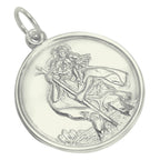 Pendentif Saint Christophe en or blanc 9 carats