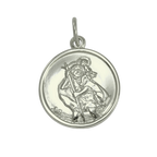 Pendentif Saint Christophe en or blanc 9 carats