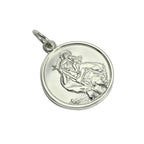 Pendentif Saint Christophe en or blanc 9 carats