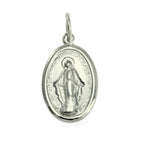 Médaille miraculeuse en or blanc 9 carats