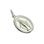 Médaille miraculeuse en or blanc 9 carats