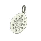 Médaille miraculeuse en or blanc 9 carats