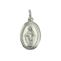 Pendentif Sainte Marie en or blanc 9 carats
