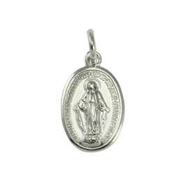 Pendentif Sainte Marie en or blanc 9 carats