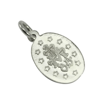 Pendentif Sainte Marie en or blanc 9 carats